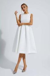 Ryan White Pearl Sleeveless Midi Dress